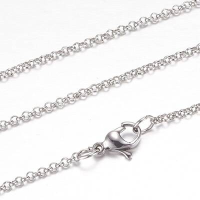 Non-Tarnish 304 Stainless Steel Rolo Chain Necklaces