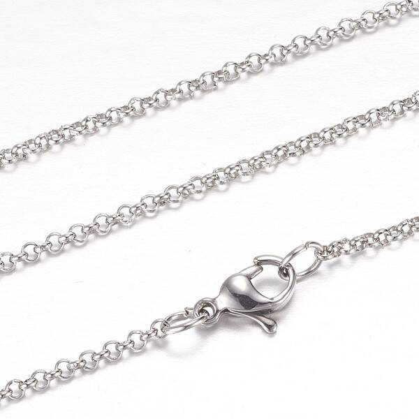 Non-Tarnish 304 Stainless Steel Rolo Chain Necklaces