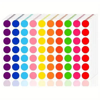 Round Dot Sticker (700/800pcs), Colorful Label Sticker, Round Price Sticker, Decoration Sticker, Office Stationery & Suppl...