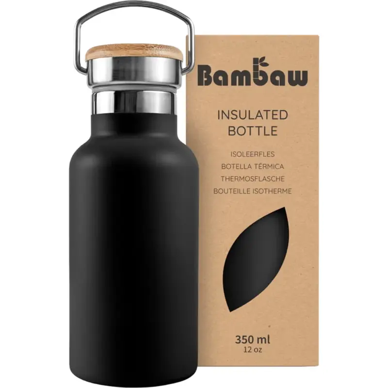 Bambaw Stainless Steel Thermos 350ml Jet Black