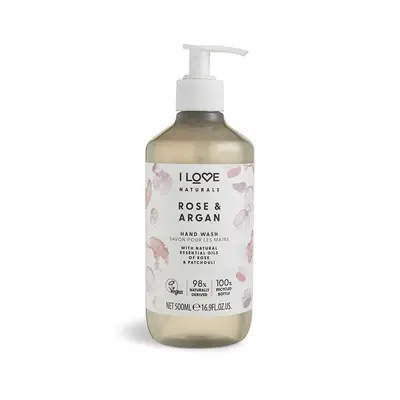I Love, Naturals Collection, Rosa & Argan, Liquid Soap, For Hands, 500 ml