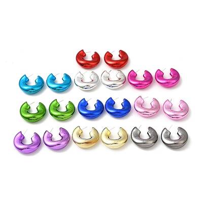 Acrylic Ring Stud Earrings