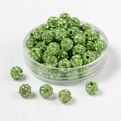 Polymer Clay Rhinestone Beads