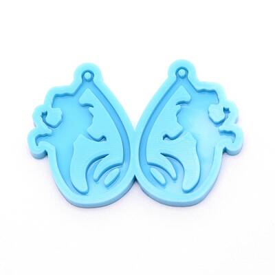 Teardrop with Lady Silicone Statue Pendant Molds