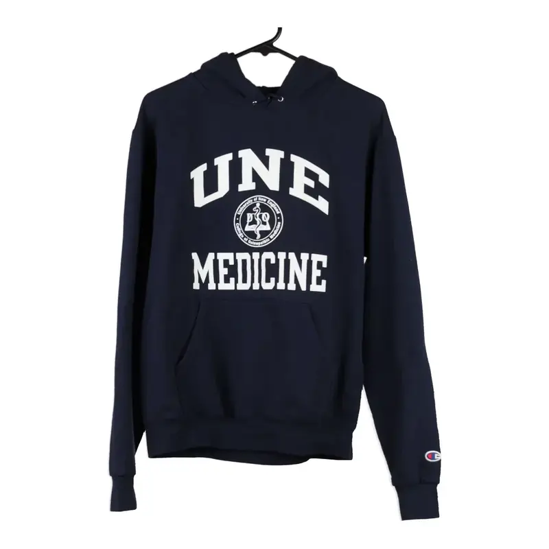 Champion Hoodie - Small Navy Cotton Blend