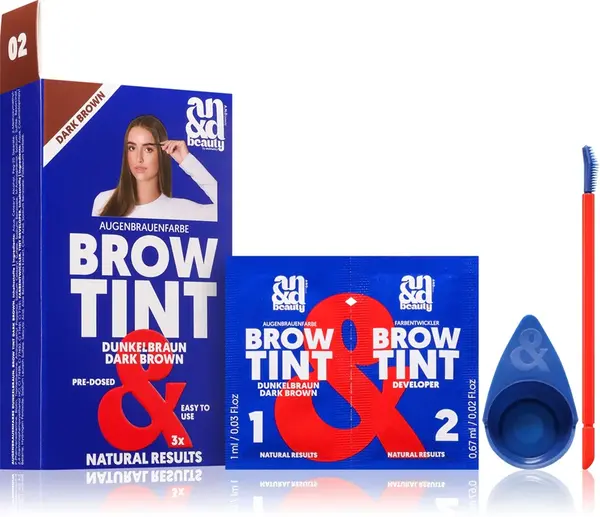 A.N.D. Beauty Brow Eyebrow Tint Color Dark Brown 3× 1.67 ml