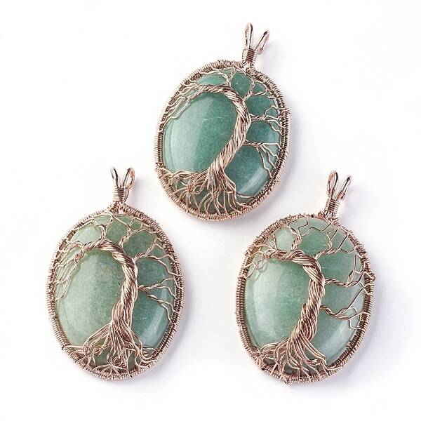 Natural Green Aventurine Big Pendants
