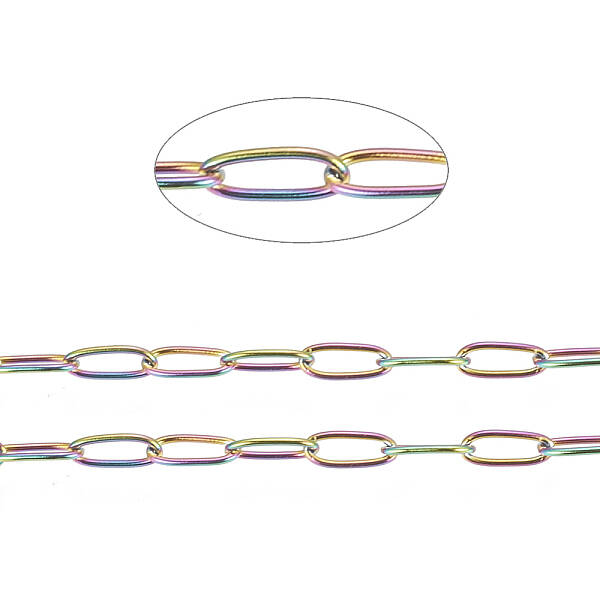 Ion Plating(IP) 304 Stainless Steel Paperclip Chains