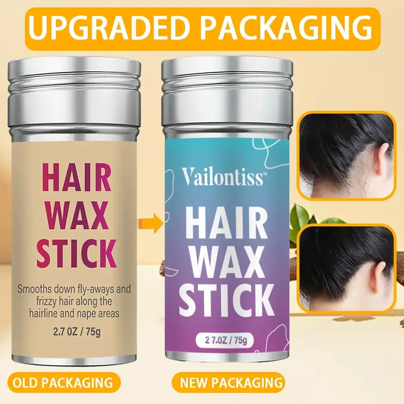 Non-Greasy Hair Edge Control Frizz Control Hair Stick, Long Lasting Pomade Stick Styling Gel, Flyaway Hair Tamer Wig Smoothin...