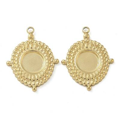 Ion Plating(IP) 304 Stainless Steel Pendant Cabochon Settings