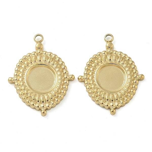 Ion Plating(IP) 304 Stainless Steel Pendant Cabochon Settings