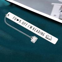Letter & Book Pattern Stainless Steel Bookmark, 1 Count Durable Bookmark, Funny Gift for Book Lovers, Easter Gifts, Book Acce...