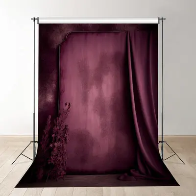 Vintage Rouge Texture Curtain Photography Backdrop - Aperturee