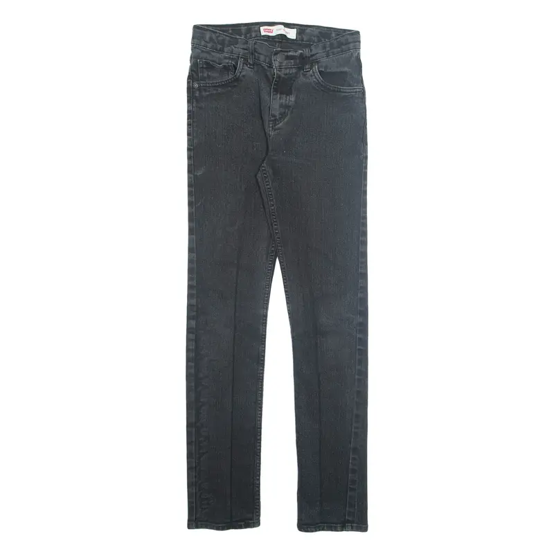 LEVI'S 510 Boys Jeans Black Regular Skinny W26 L30