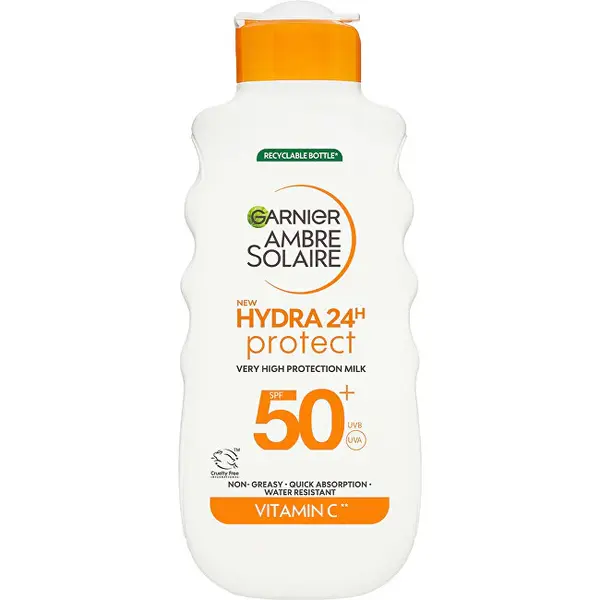 Garnier Sun Milk Spf 50 Ambre Solaire Hydra 24H Protect (Very High Protection Milk) 175 Ml