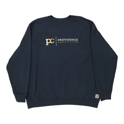 Providence Construction Carhartt Graphic Sweatshirt - 2XL Navy Cotton Blend