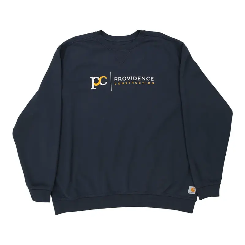 Providence Construction Carhartt Graphic Sweatshirt - 2XL Navy Cotton Blend