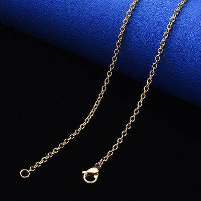 PVD Vacuum Plating 304 Stainless Steel Cable Chain Necklace