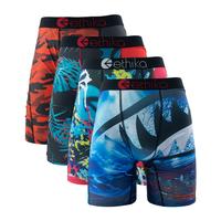ETHIKA 4Pcs Men Underwear Boxers Breathable Swimming Man Underpants Plus Size Print Mens Panties Trunks Sexy Men's Boxer Brie...