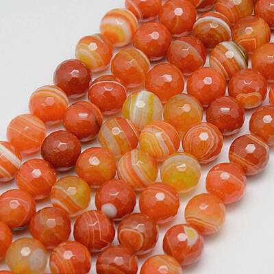 Natural Striped Agate/Banded Agate Beads Strands