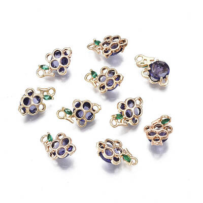 Brass Cubic Zirconia Charms