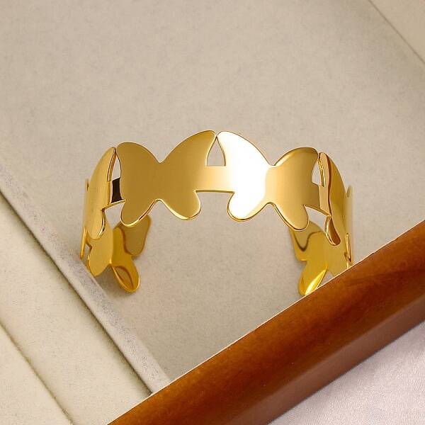304 Stainless Steel Cuff Bangles for Women
