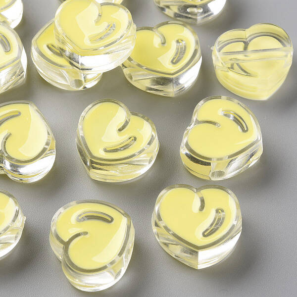 Transparent Enamel Acrylic Beads