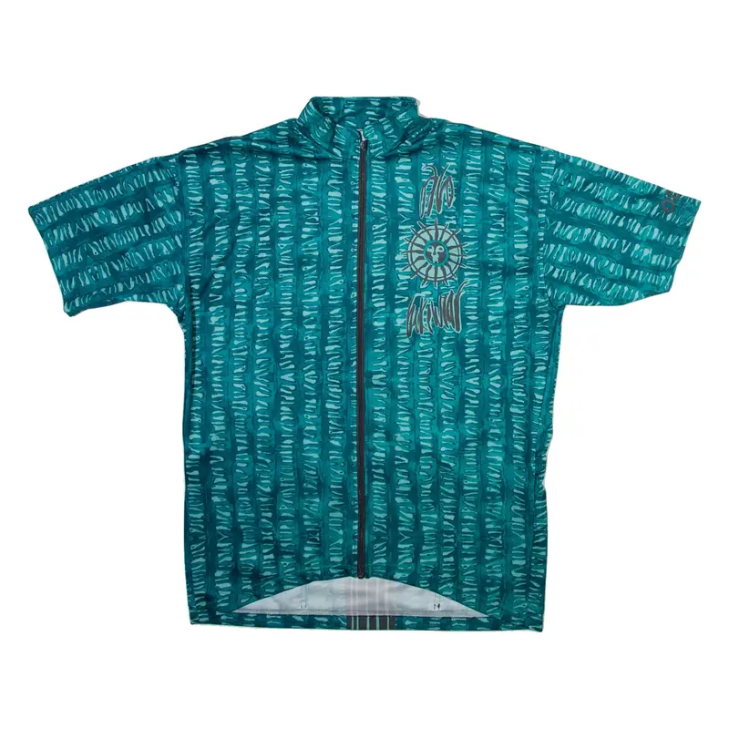 ODLO Full Zip Mens Jersey Blue Button Neck M