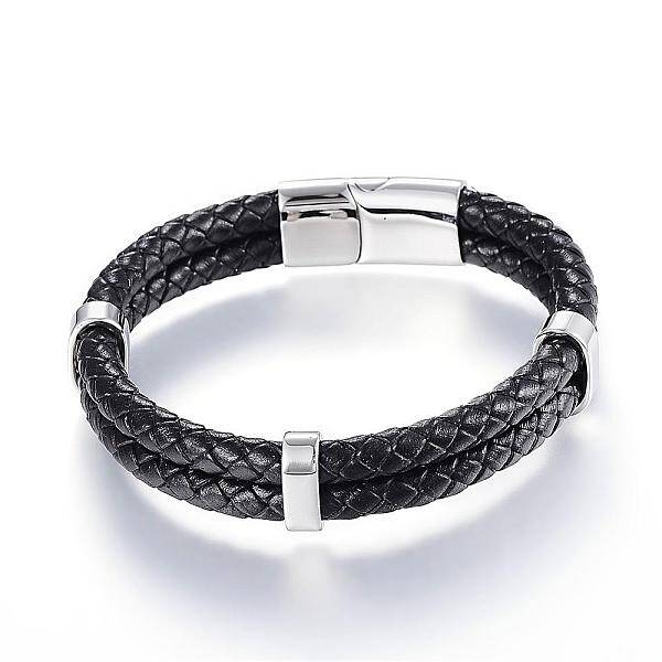 Braided Leather Cord Mkulti-strand Bracelets