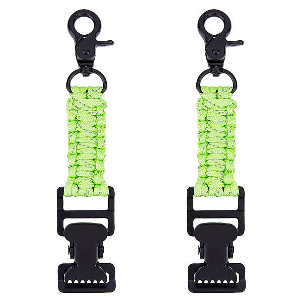 2Pcs Polyester Fiber & Iron Braided Clamp