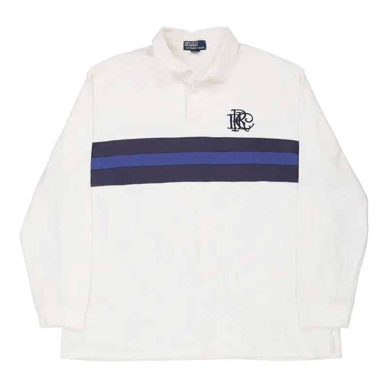 Ralph Lauren Rugby Shirt - 3XL White Cotton