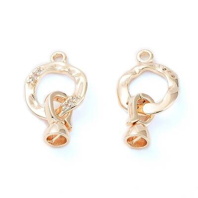 Rack Plating Brass Fold Over Clasps