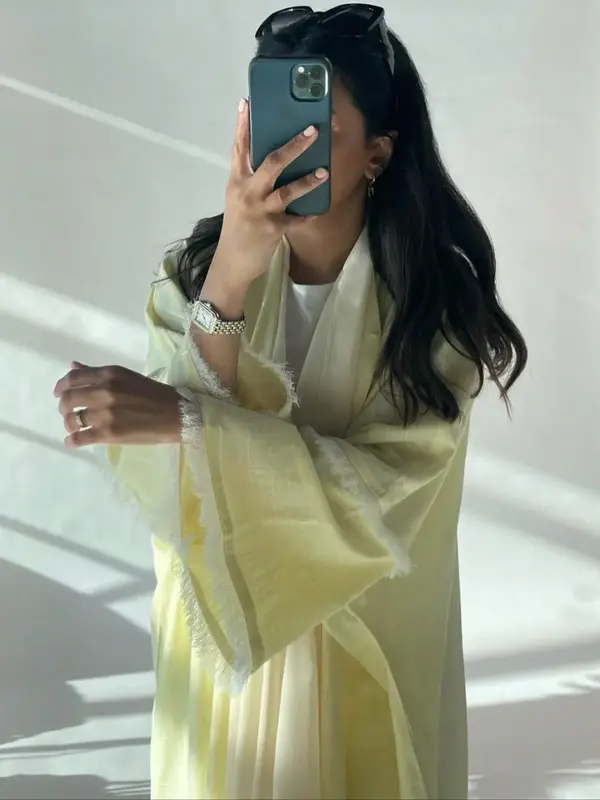 Women's Open Front Abaya, Casual Elegant Long Sleeve Abaya for Daily Wear, Ladies Islamic Clothing for All Seasons, Modesty A...