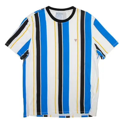 GUESS Striped Mens T-Shirt White XL