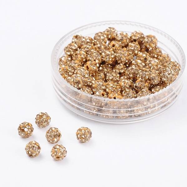 Polymer Clay Rhinestone Beads