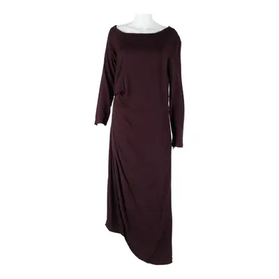 REISS Womens Day Dress Purple Viscose Long Sleeve Long UK 14