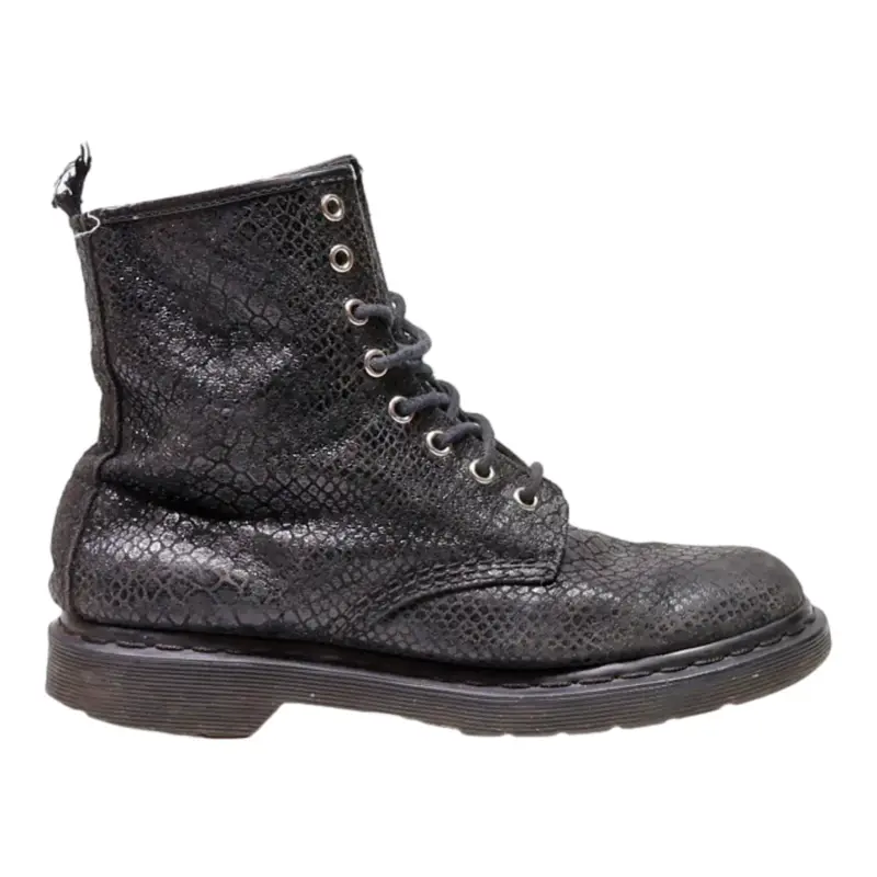DR MARTENS 1460 Lace-Up Boots Black Leather Womens UK 6