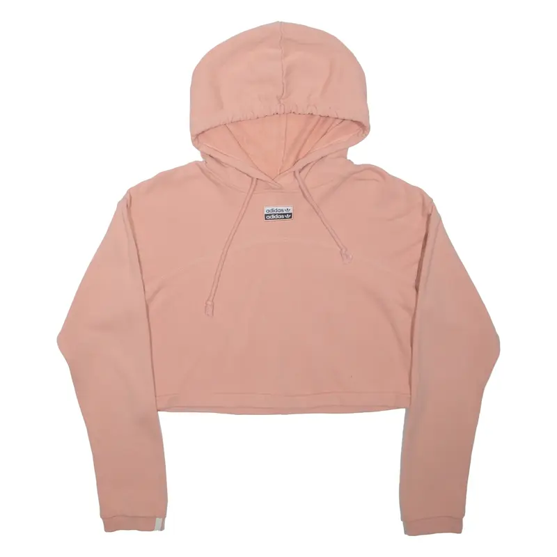ADIDAS Cropped Womens Pink Hoodie L