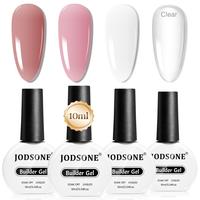 JODSONE 2025 New Upgraded Version 4 Bottles of 10 ML Capacity Builder Gel Nail Set Building Nail for Nail Apex and Extension ...