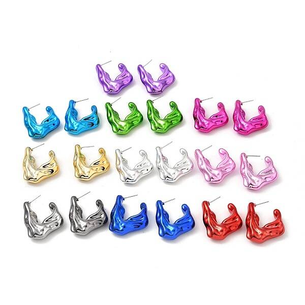 Twist Rectangle Acrylic Stud Earrings