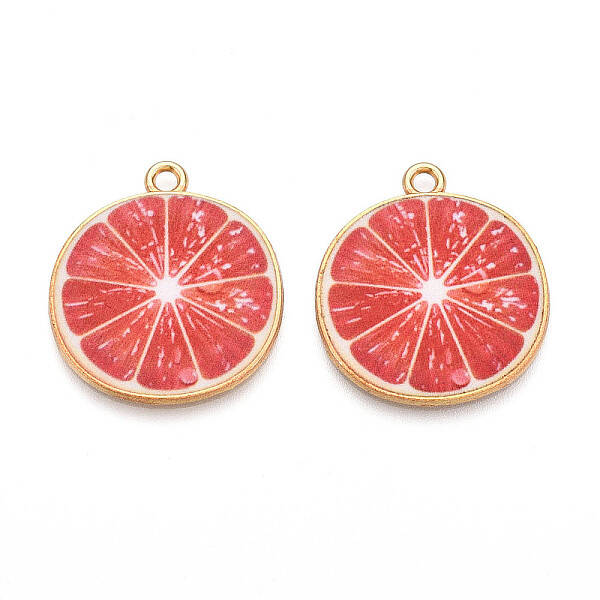 Light Gold Alloy Enamel Pendants