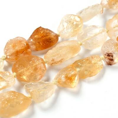 Rough Raw Natural Citrine Beads Strands