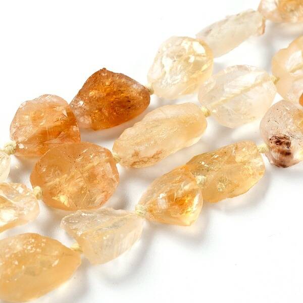 Rough Raw Natural Citrine Beads Strands