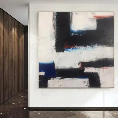 Large Canvas Art Original Black And White Art Extremely Painting Original Acrylic Abstract Wall Art Texture Art | A WAY OUT