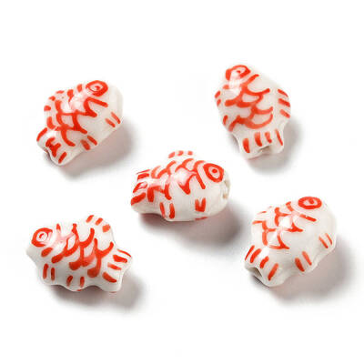 Handmade Printed Porcelain Beads