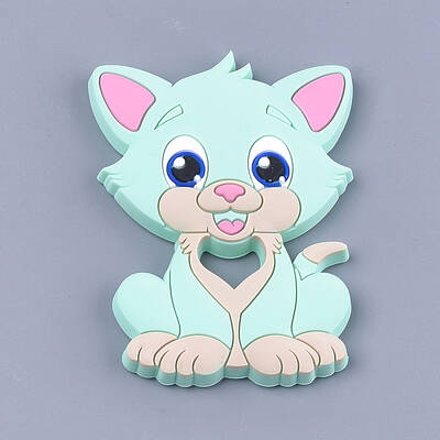 Food Grade Eco-Friendly Silicone Kitten Cabochons