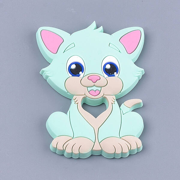 Food Grade Eco-Friendly Silicone Kitten Cabochons