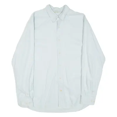 TIMBERLAND Mens Plain Shirt Blue Long Sleeve XL