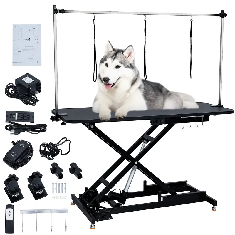 Garvee 48 Hydraulic Dog Grooming Table for Pet, Heavy Duty Structural Hydraulic Max Load 350Lbs Professional Pet Grooming Ta...