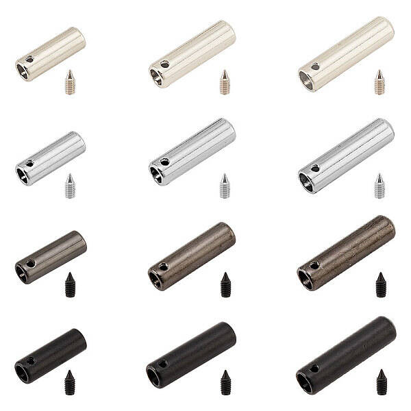 24 Set 12 Styles Alloy Cord End